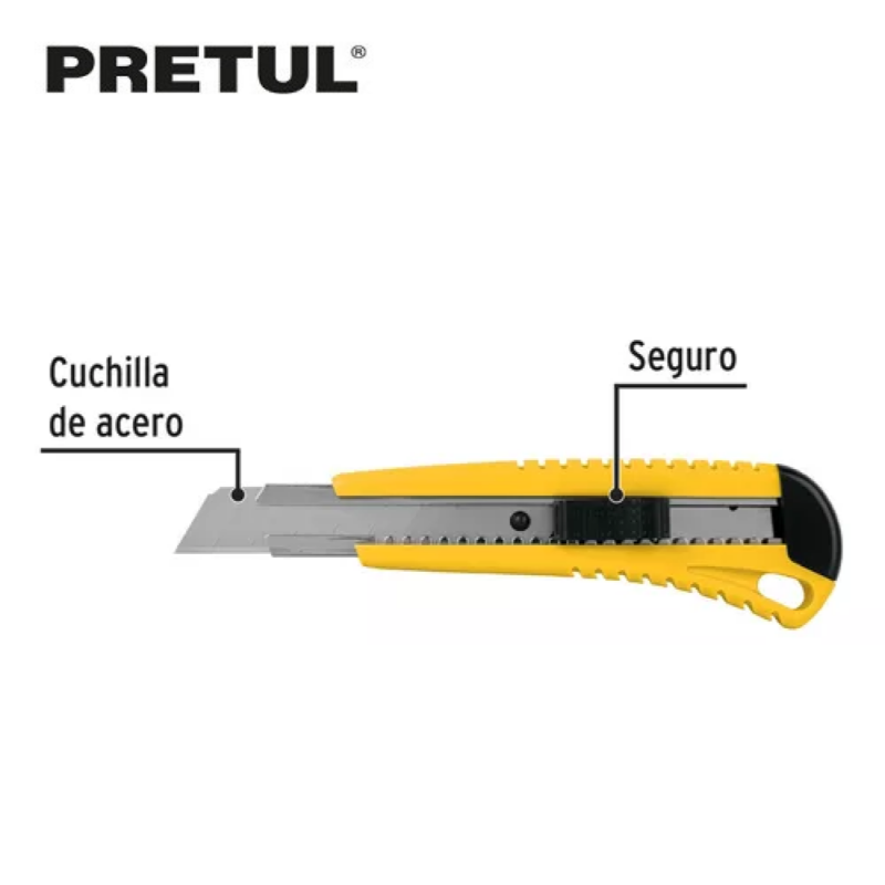 CUCHILLA REFORZADA 18MM CON ALMA METÁLICA 22396 PRETUL - Imagen 2